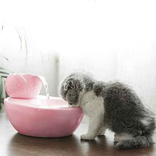 Dispensador de Agua para Gatos, dispensador de Agua automático de circulación para Mascotas, Fuente de Agua para Gatos Verticales de Loto