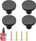 VARHHUXHA 4 Pièces Boutons de Tiroir en Laiton Noir, Boutons de Meubles Armoire Ronds en Noir, Poignees de Porte de Cuisine pour Décor, avec tournevis - 20 * 25 mm