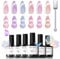 Modelones Holographic Glitter Cat Eye Gel Nail Polish Kit 6 Colors with Magnet Rainbow Pastel Gel Polish Soak Off Led Gel Nail Polish Set Nail Art Gel Manicure Salon DIY Gifts