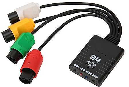 Wireless Controller Adapter für N64 Konsole mitKonverter, Unterstützt 4 Spieler, Kompatibel mit ,