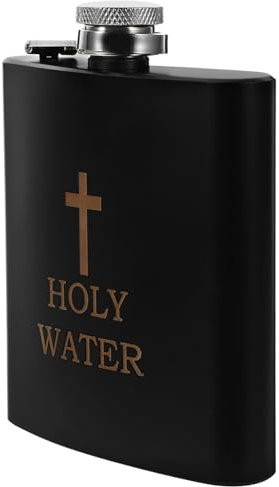 OKUMEYR Baptismal Bottle Brandy Flask Liquor Flask for Camping Flasks Juice Flask Catholic Holy Water Bottle Catholic Church Supplies Men Hip Stainless Steel Camping Bottle Fashionable Man