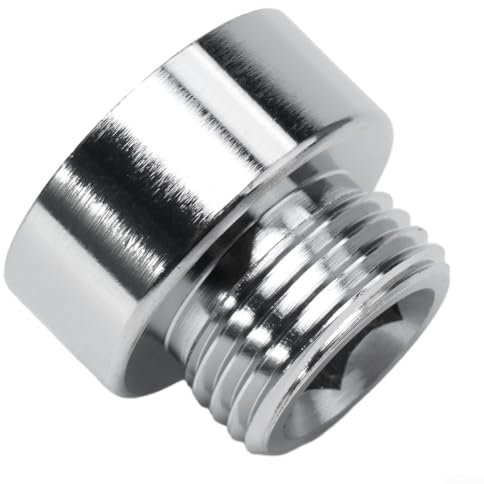Stabiler Brauseschlauch-Adapter, 34 weiblich auf 12 männlich, BSP-Chrom, Reduzierstück für feste Kopfbrausen (1 Stück)