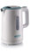 Ariete 2846 Bollitore Breakfast, 2200W, Capacità 1,7 L, Base Cordless 360°, Spegnimento automatico, Coperchio di sicurezza, Livello acqua visibile, Finitura lucida e opaca, White & Aegean Teal