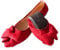 MACHSWON Ballet Flats for Women Comfortable Women's Flats Ballerina Folding Pumps Casual Dress Pointed Toe Black Flats Shoes Women(Red, Size 5)