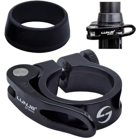 TIKBRO Bike Seat Post Clamp Aluminium Alloy Quick Release Bicycle Seat Clamp 28.6mm 31.8mm 34.9mm