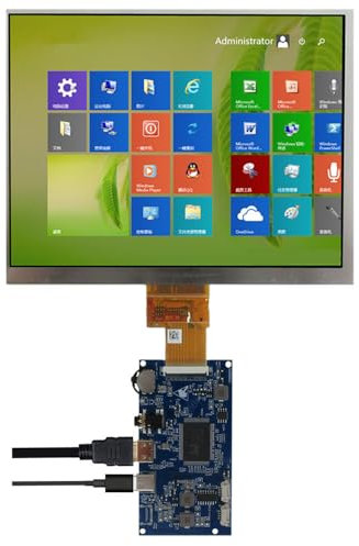 8 pulgadas 1024x768 4:3 IPS Universal LCD Display Driver Board portátil pantalla asistida por ordenador Raspberry Pi Naranja Pi Banana Pi Monitor bajo pantalla