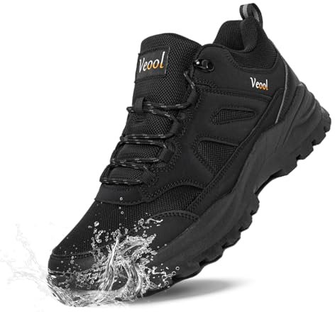 Veool Wanderschuhe Herren Leicht rutschfest Atmungsaktiv Trekkingschuhe Outdoorschuhe Bergschuhe