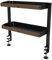 2- Tier Clamp- On Desk Shelf, Above or Below Desk 2- Tier Shelving Unit Extender Side Table Storage Tray Desktop Organizer for Table Accessories Gaming Devices, Black