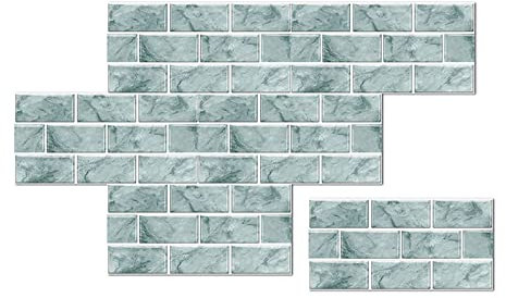 Nachgemachte Wandfliesenaufkleber Haushalt Wasserdichte PVC Fliesenaufkleber Selbstklebende Wohnzimmer Esszimmer Dekorative Wandaufkleber Fototapete Tür Kinderzimmer (J One Size)