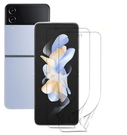 Películas de Hidrogel para Samsung Galaxy Z Flip 4/Flip4 6.7 | 3 Piezas TPU Protectores de Pantalla,film hidrogel de Alta Sensibilidad,Transparente screen protector