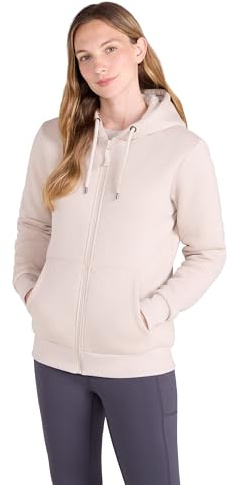 Mountain Warehouse Dalton Womens Sherpa Lined Hoodie - Warm & Cosy, Full Zip Sweartshirt with Front Pockets & Drawcord - For Spring Summer, Outdoors & Walking