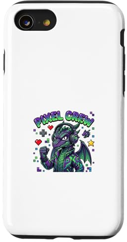 Gaming Dragon Pixel Style Cartoon Character Case for iPhone SE (2020) / 7/8
