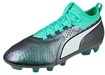 PUMA One 2 IL Leather HG Men's Football Boots-Green-6.5