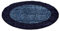 Carpetsale24 Hochflor Teppich Shaggy mit Bordüre 120 cm Rund Marineblau, 2-farbig, flauschig & weich, modernes Design, ideal für Flur oder unter Beistelltisch