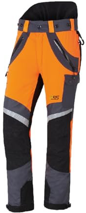 PSS X-Treme Air Schnittschutzhose orange/grau, die Sportliche, Größe 28 untersetzt