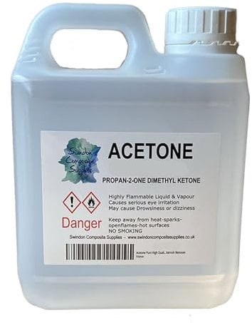 Acetone - Nail Varnish Remover- Solvent & Degreaser - 1Litre - 1000ml
