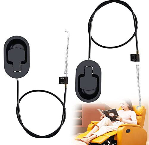 2 Stück Entriegelungsgriff Sofa Ersatz Parts Griff Universal Liegestuhlgriff mit Kabel Sofa Ersatzgriff Universal Metall Relaxsessel Entspannung Sessel Ersatzteile Sofazubehör für Sofa Griff Lehnstuhl