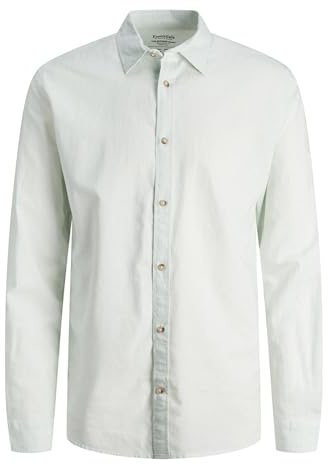 JACK & JONES Jjesummer Linen T-Shirt Ls Sn, Soothing Sea, M