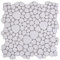 Mosaikfliese Drops Keramik Kieselstein-Optik Dekosteine Dekorsteine Kiesel 27,5x27,5 cm, 1 Mosaikmatte (Weiß matt)