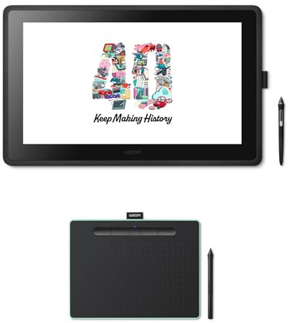 Wacom Cintiq 22 Pen Display + FREE Wacom Intuos Medium BT Pen Tablet, Pistachio: 40 Years Anniversary Bundle
