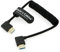Alvin's Cables 8K 2.1 HDMI High Speed Braided Coiled Cable Left Angle to Left Angle for Atomos Ninja V, Portkeys BM5, for Feelworld Monitor, for Canon C300, Z CAM E2, Sony FS5| FS7| A7S3 Cameras