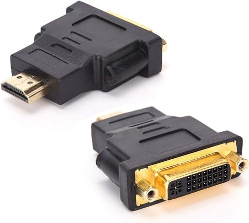 norrberg DVI-D Hembra 24 + 5 DVI a HDMI Macho 19 Pines Tarjeta gráfica de vídeo Adaptador convertidor Cabeza 1080p Full HD