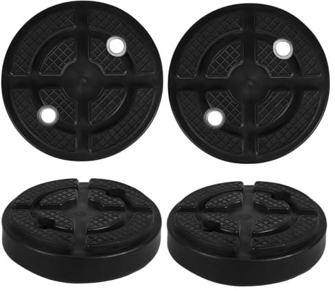 SOLUSTRE Durable 4pcs Rubber Pads for Car Lift - Jacking Beam Pads - and 2 Poster Lift Ramp Pads Essential Vehicle Lifting Runner Pad Protection Kit