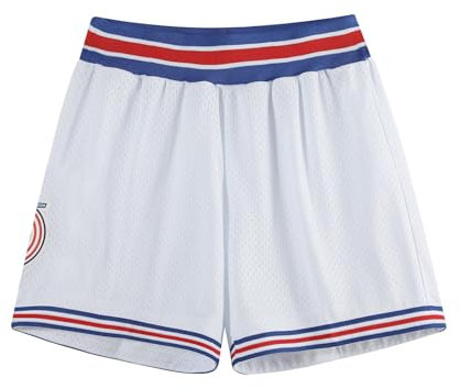 Basketball-Shorts für Damen, Motiv: Weltraum, Kostüm, Lola, Cosplay-Shorts für Halloween-Party, Weiss/opulenter Garten, Mittel