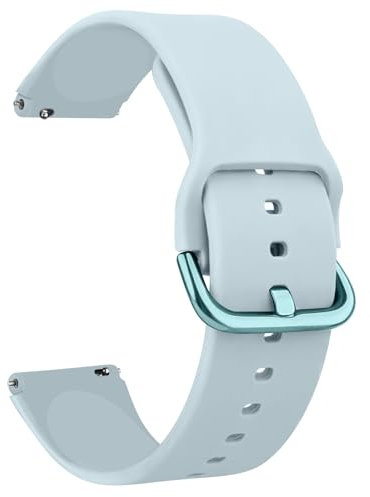 Smart Watch Strap Replacement (19mm) compatible with Blackview, Fitpolo, GRV, Letscom,Letsfit,Lifebee,Lintelek, Teminice, Tensky, Toobur, Umidig i, VeryFit, VeryFitPro, Willful, Yamay (Nude Blue)