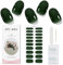 JMEOWIO Gel Nail Stickers Dark Green Semi Cured Gel Nail Strips Wraps UV/LED Nails Art Design Decoration Accessories