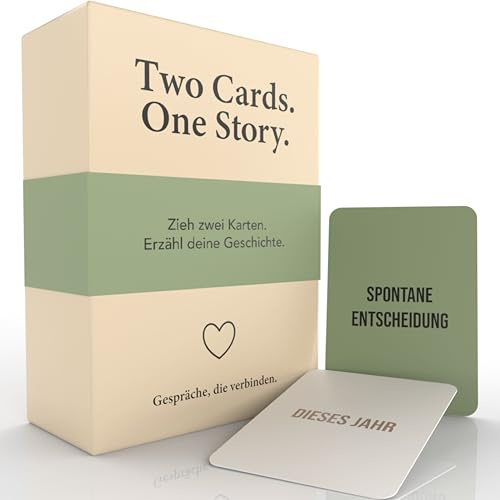TIPSI Two Cards One Story – Kartenspiel für Erwachsene, das nie langweilig Wird (3.600 Fragen!) | 2 Karten, 1 Geschichte | Spiel mit Gesprächskarten für Freunde, Paare & Familie