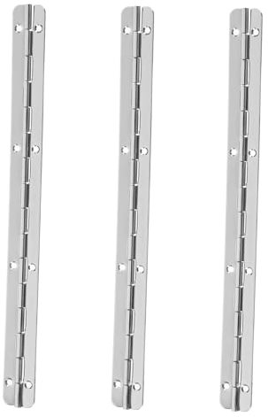 Kichvoe Lot De 3 Charnières Longues En Fer à Piano Robustes 200x17 Mm, Charnières Rabattables à 180 Degrés Pour Boîtes En Bois, Installation Rapide Trous Pré-percés, Usage Décoration Et Mobilier
