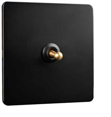 Bulevisiter Panel de acero inoxidable, interruptores de luz de palanca, interruptores de luz de pared de acero inoxidable, interruptores de pared, para hogar, oficina, hotel, fábrica, uso en