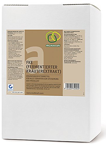 Multikraft FKE Bio-Fermentierter Kräuterextrakt - Ergänzungsfuttermittel für verbesserte Fresslust und Tierwohl bei Schweinen, Geflügel, Rindern - Natürliche Inhaltsstoffe, 5 Liter