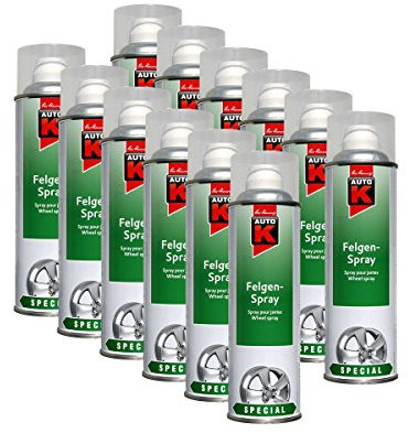 12x KWASNY 633 053 Auto-K Special Felgen-Spray Schutz-Klarlack 500ml