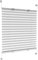 Victoria M. Praktica Plissee ohne Bohren, zum Klemmen Sichtschutz Fenster, Sonnenschutz, Polyesterstoff, 80 x 200 cm, Weiß