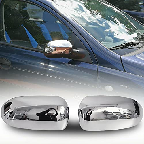 Recambo Edelstahl Spiegelkappen Chrom passend für OPEL CORSA C | Bj 2000-2006
