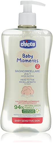 Chicco BABY SENSITIVE Skin - Bain de micelles, pour cheveux et corps - 500 ml, 0M+