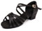 Scarpe da Ballo Latino Professionali per Le Donne Tacchi Bassi 3.5cm per Ragazze ChaCha Salsa Jazz Ballroom Scarpa da Ballo per Principianti Pratica Nero 39EU