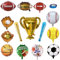 13PCS Sport Folienballon Set, Baseball Fußball Basketball Rugby Handschuh Mylar Aluminium Folienballons, Luftballons mit Sportmotiven Dekorationszubehör für Geburtstagsfeier Ball Fans Club Bars