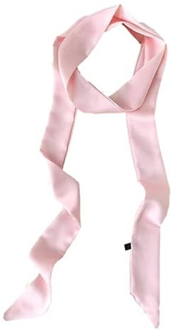 Damen Satin Gürtel 5cm x 195cm Band Imitated Silk Lange Schal Kleid Bund Hut Zubehör (Light Pink)