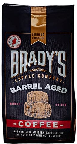BRADY'S COFFEE COMPANY Barrel Aged Arabica Ground Coffee, 1kg - Medium Roast, Perfect for French Press, Vegan, Alcohol-Free, Gluten-Free