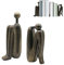 Lot de 2 serre-livres Thinkers, 1,3 kg, en résine antidérapante, serre-livres décoratifs pour livres lourds, serre-livres décoratifs pour étagères, étude, bureau, chambre à coucher