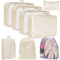 Koffer Organizer Compression Set,9 Pcs Leichtgewicht Packing Cubes Reise Organizer Set, Urlaub und Reisen Wasserdichte Reise Kofferorganizer Für Rucksack,Koffer (Beige)