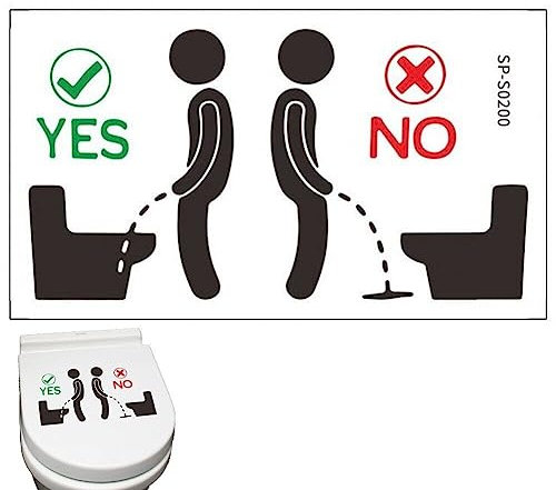 Stickers De Toilette Drôles Sièges De Toilette Autocollant Gardez Les Toilettes Signe De Salle De Bain Pour Toilettes De Toilette Porte De Salle De Bain Soullette De Toilette Autocollants Muraux