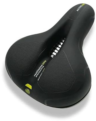 Outdoorheld CloudComfort Pro 2.0 Fahrradsattel–Bequemer Weich Memory-Schaum und Federung –Geeignet für Cityräder,Mountainbikes&Kinderfahrräder–Mit rotem Warnstreifen inklusive