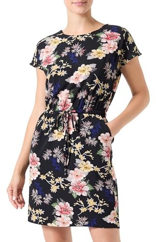 ONLY Shirtkleid Damen, Black/AOP:Lena Flower, 42