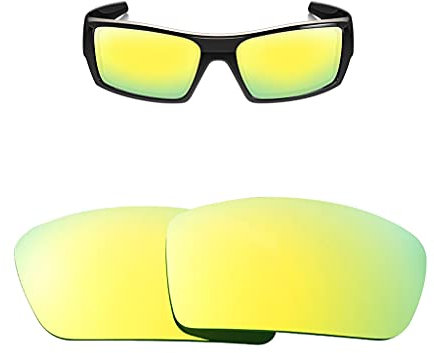 HiCycle2 Lentes de repuesto polarizadas para gafas de sol Oakley Gascan, múltiples opciones, con paño para lentes, dorado, Oakley Gascan width millimeters