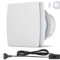 XIIW 4'' 100mm Bathroom Extractor Fan with Backflow Flap, Silent Bathroom Fan with 3M Cable, 95 m³/h, 12 Watt / 34 dB for Bathroom, Toilet, Kitchen (UK Plug)