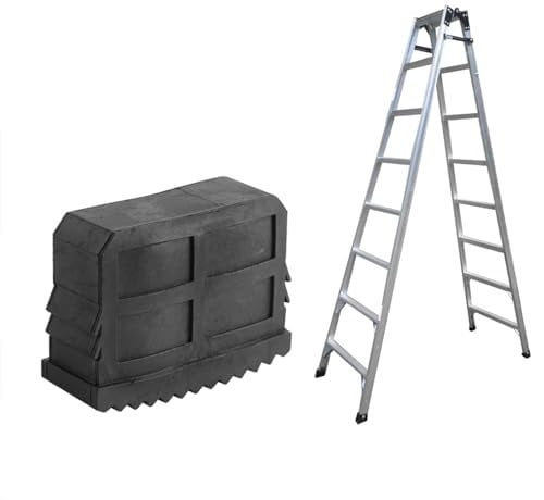 2Pcs/Pair Ladder Rubber End Caps, Ladder Feet Cover, Non Slip Replacement Step Ladder Foot Mat Cushion Sole Black for 57 x 21mm Inner Size Feet